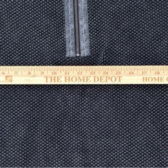 Carbon2Cobalt Sweater Mens Large Gray Quarter Zip Pullover Ribbed Cotton XXL - Picture 6 of 7